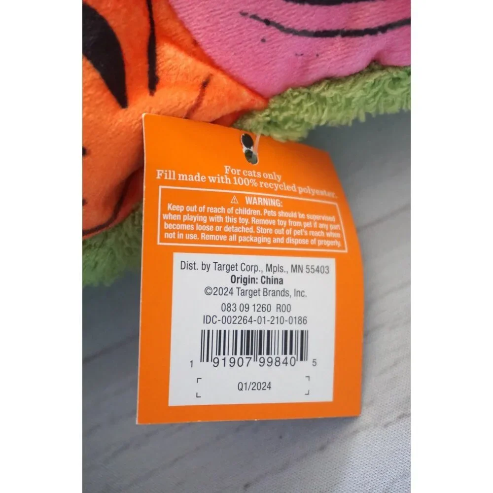 Hyde & EEK! Halloween Retro Stacked Pumpkins Kicker Plush Catnip Cat Toy